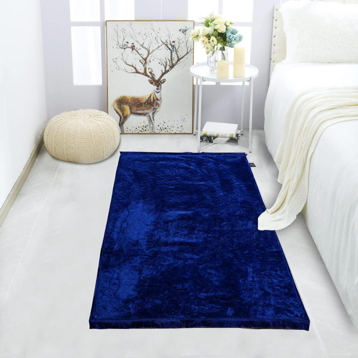 Fairmont Park Kesterman Luxury Navy Blue Rug Wayfair.co.uk